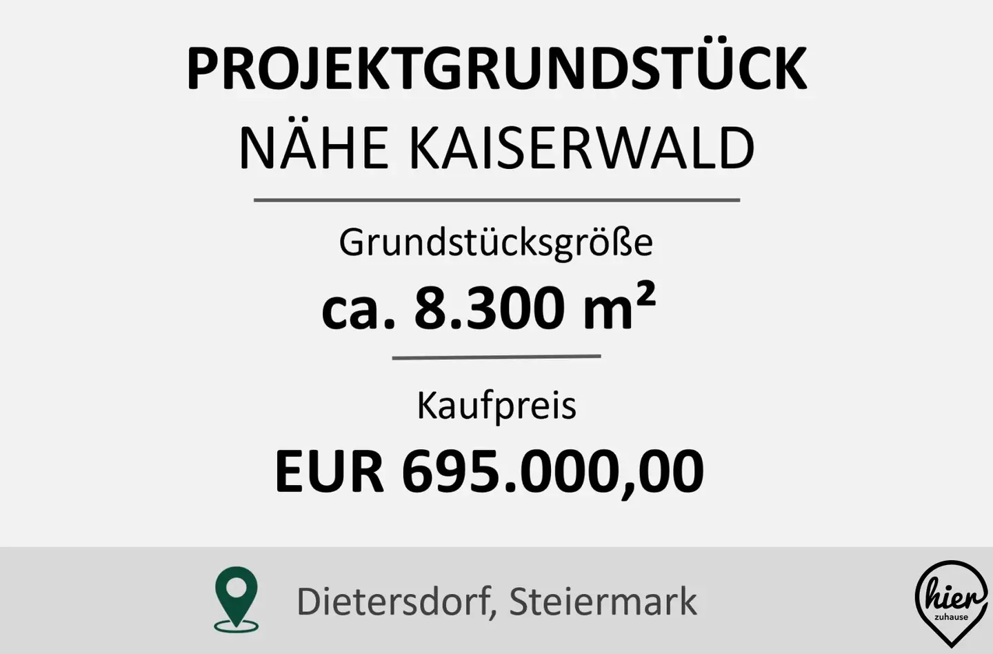 Developer building plot near Kaiserwald: approx. 8.300 m²