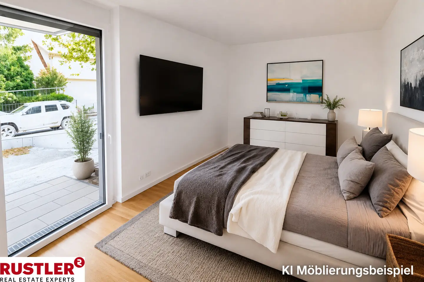 Bright Neubauwohnung directly on the Traisen