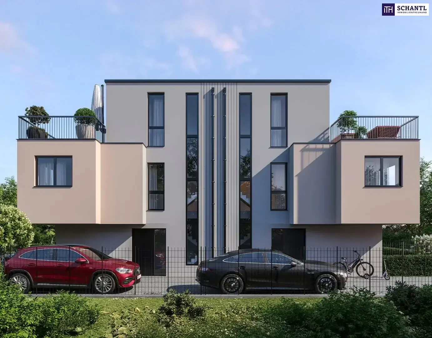 Modern first-occupancy house in 1210 Wien with garden, 2 terraces and parking space – 5 rooms