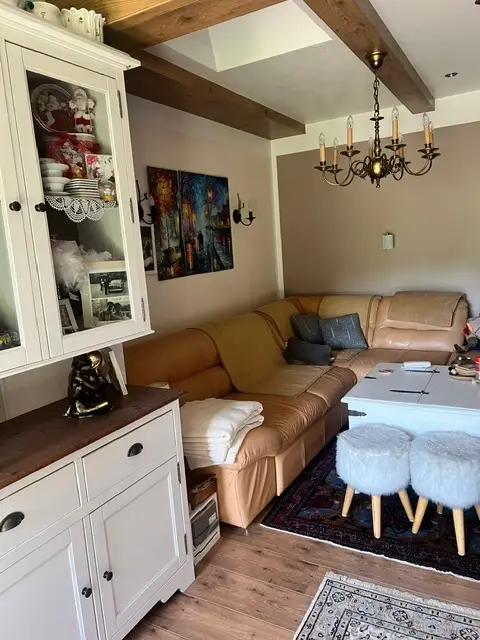 Apartment by the bathing pond with private garden and fireplace