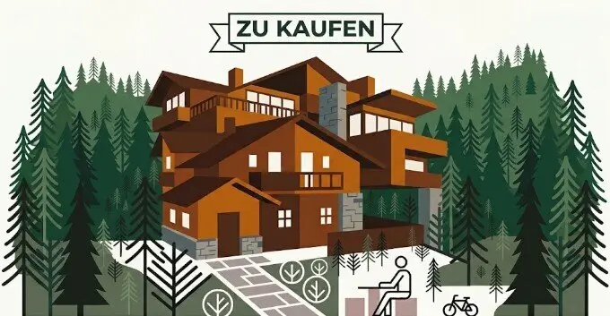Plot with accommodation business near ski slope in Tyrol in the forest - no building obligation due to existing structure