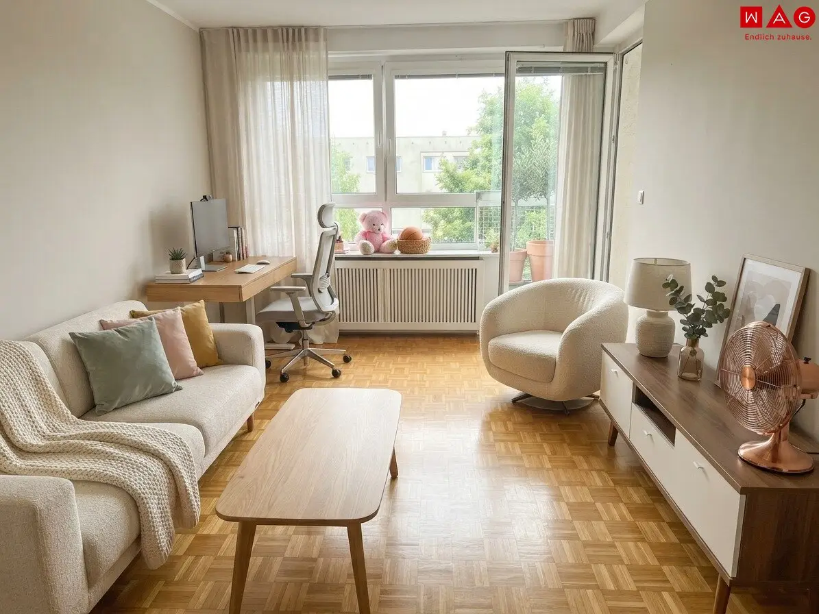 56 m² to feel at home – 2-room apartment with loggia on the 5th floor