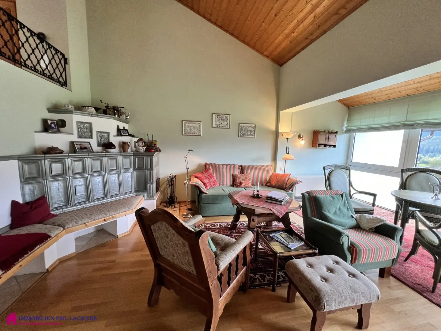 Living with Character: Architect-designed house with tiled stove, Swiss stone pine wood and small garden in Bad Mitterndorf