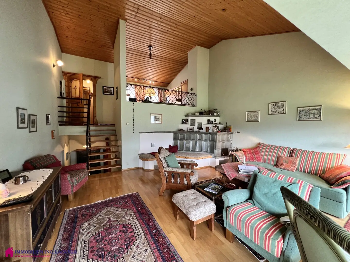 Living with Character: Architect-designed house with tiled stove, Swiss stone pine wood and small garden in Bad Mitterndorf