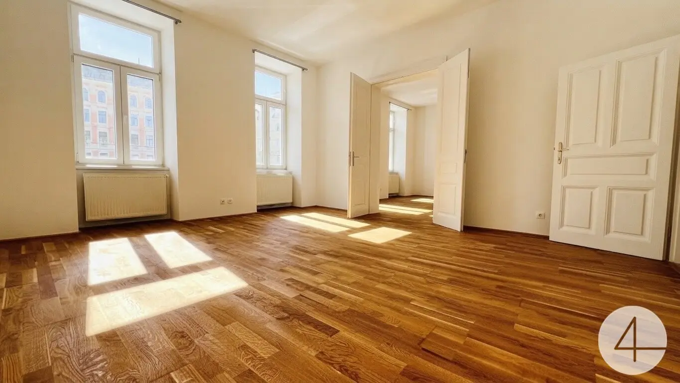 90m zur S-Bahn - Erstbezug nach Generalsanierung: Helle 3-Zimmer-Altbauwohnung mit Lift am Rennweg