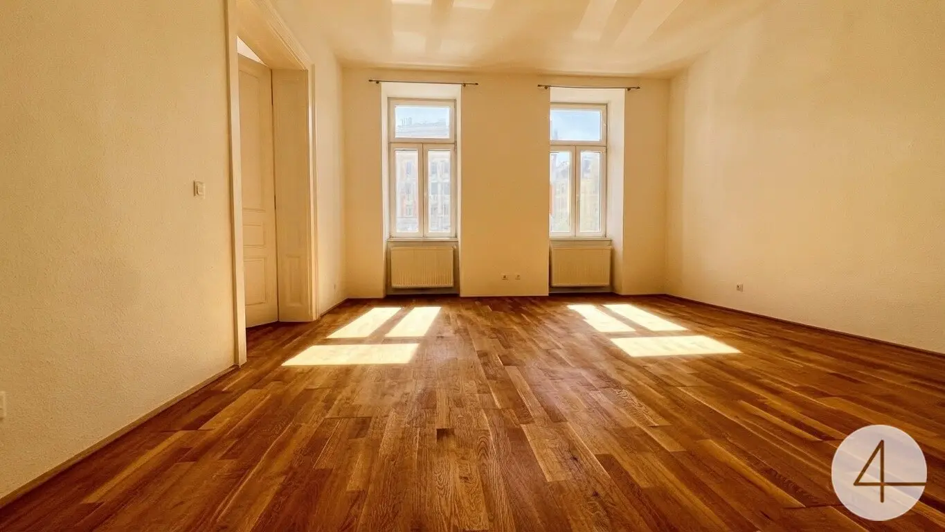 90m zur S-Bahn - Erstbezug nach Generalsanierung: Helle 3-Zimmer-Altbauwohnung mit Lift am Rennweg