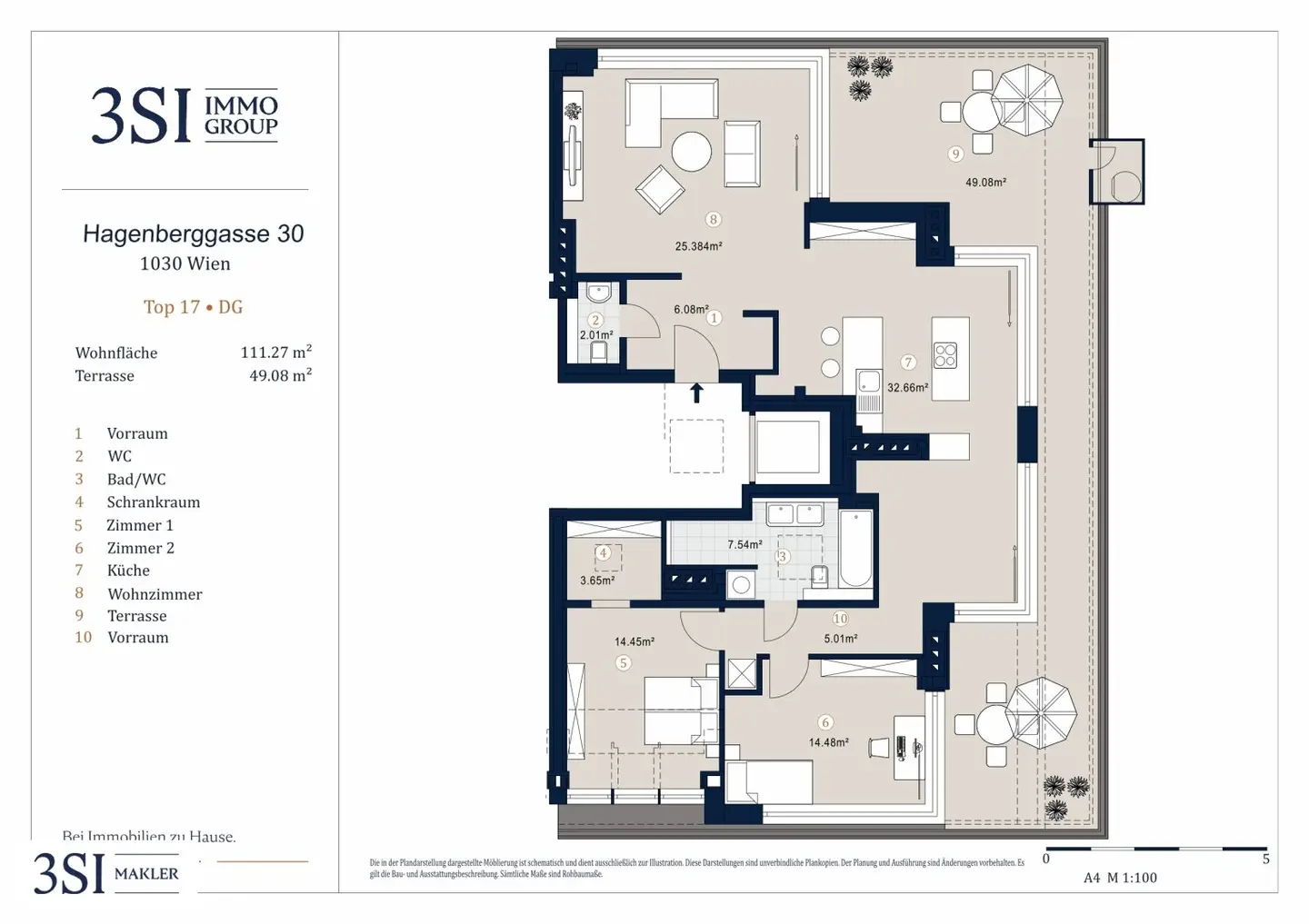 The Heights: Living with Panorama – light-filled attic with terraces