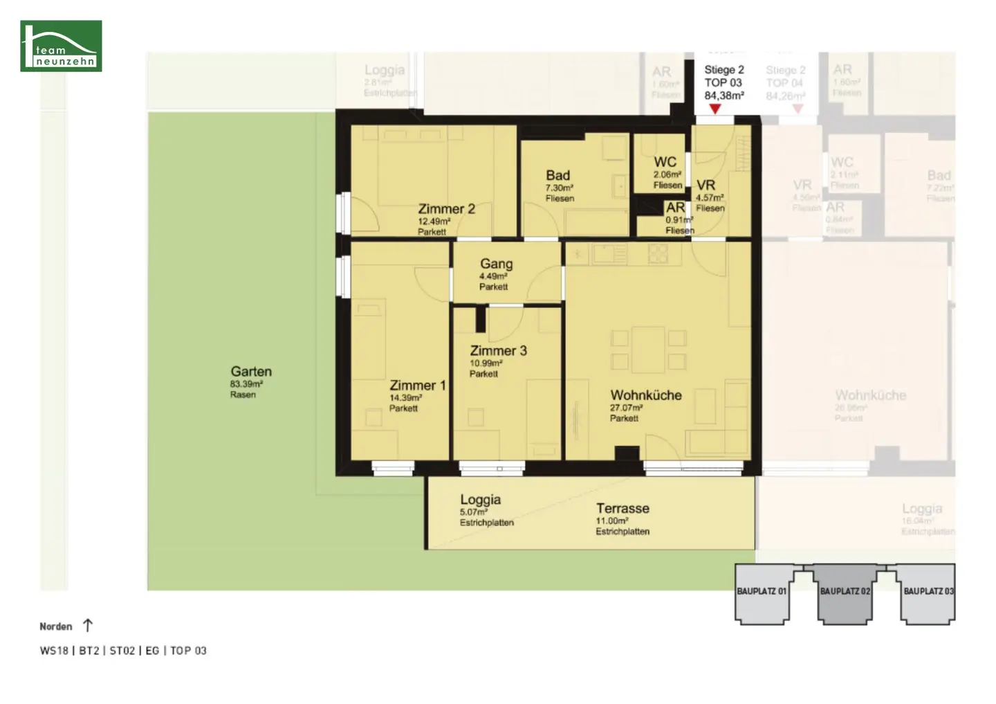 Moderner Wohnkomfort in urbaner Ruhelage - 4-Zimmer-Erdgeschosswohnung mit Garten!