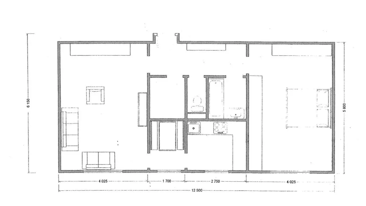 2-room apartment in need of renovation in Taubergasse in 1170 Vienna