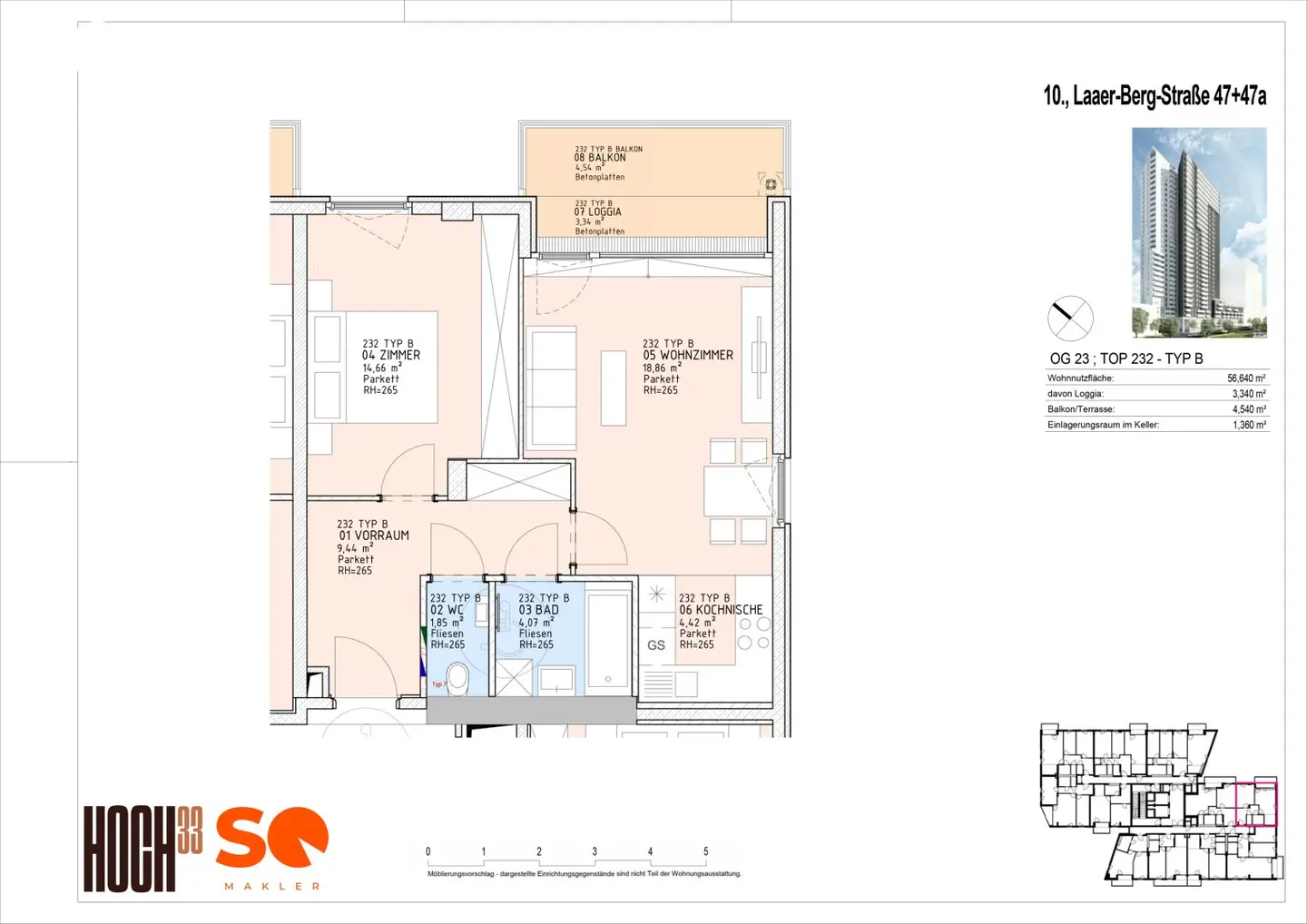 # SQ - HOCH33 - WOHNEN MIT WEITBLICK IM HÖCHSTGELEGENEN WOHNGEBÄUDE WIENS