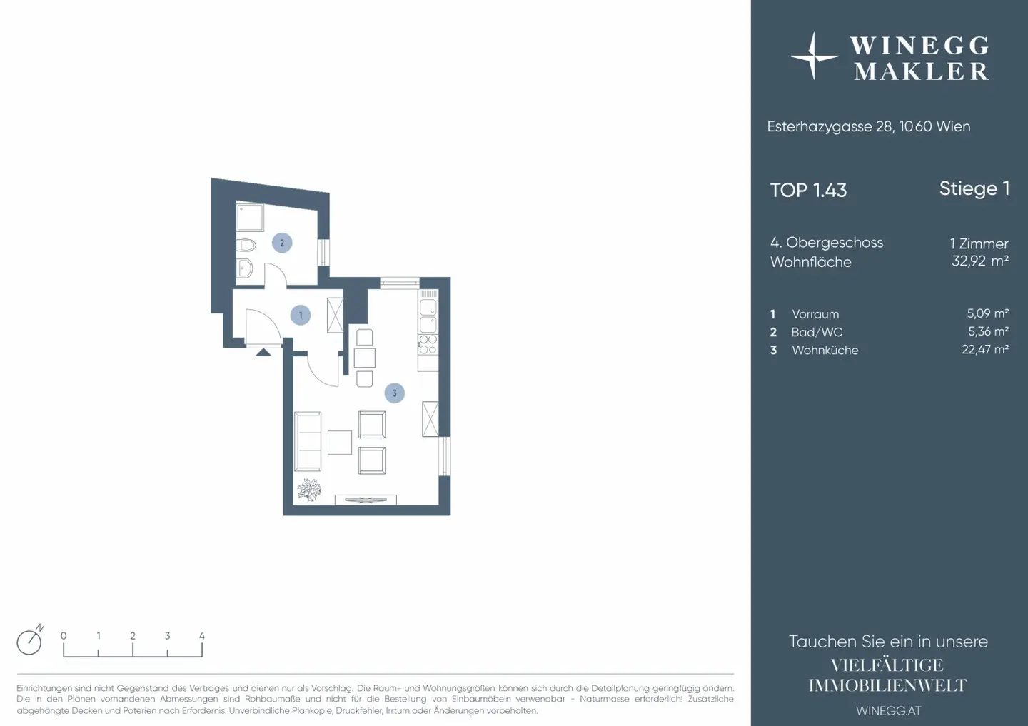 First occupancy after complete renovation! Great 1-room apartment near Mariahilfer Straße