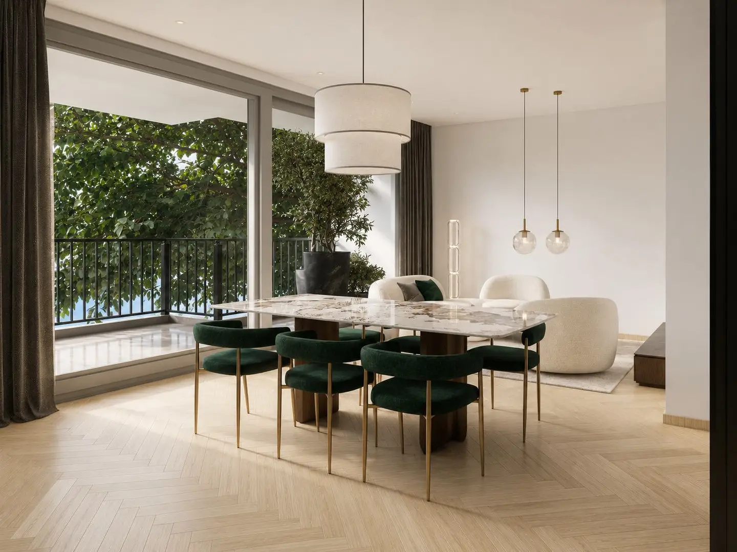 Dachgeschosswohnung with generous terraces and lift