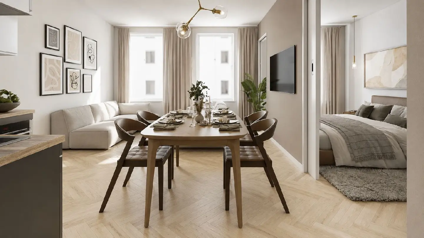 Dachgeschosswohnung with generous terraces and lift