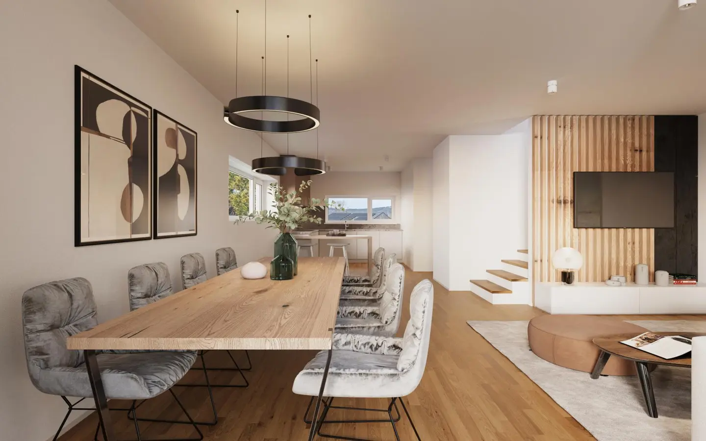 New build apartment with large garden and underground garage