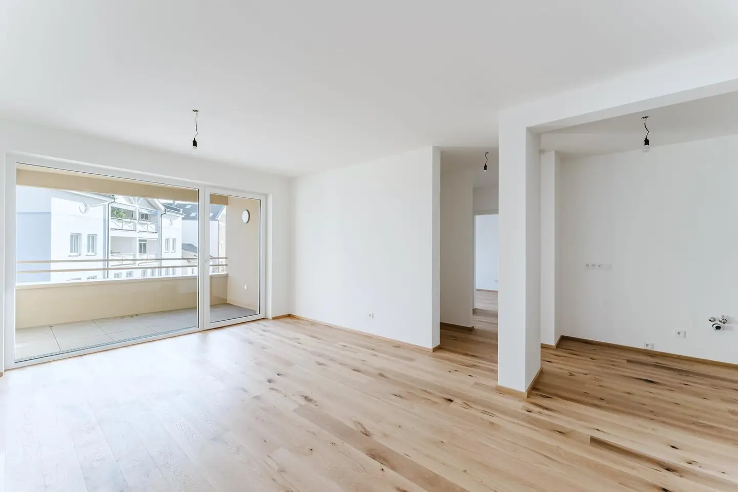 Newly completed apartment in historic town centre with loggia