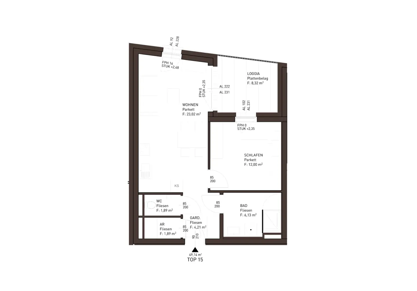 Seenah gelegene Anlegerwohnung mit Loggia