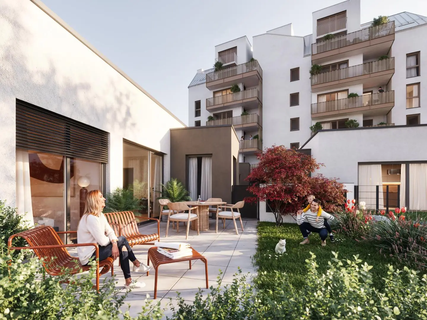 Helle Erdgeschosswohnung mit Privatgarten und Terrasse
