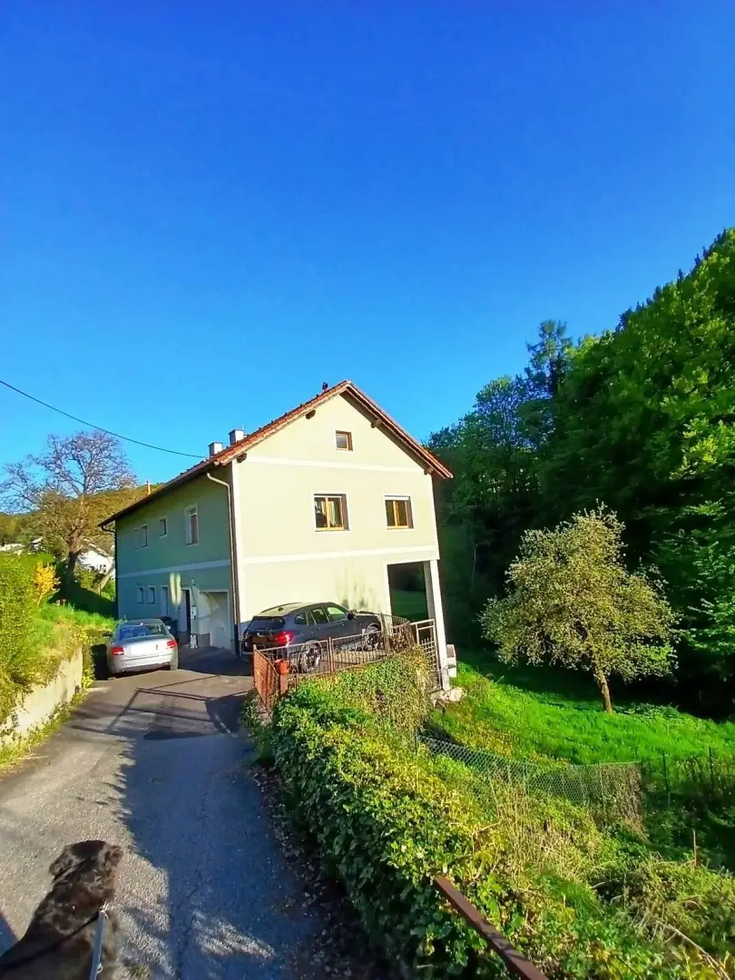Gepflegte familienwohnung mit großem Garten und Garage