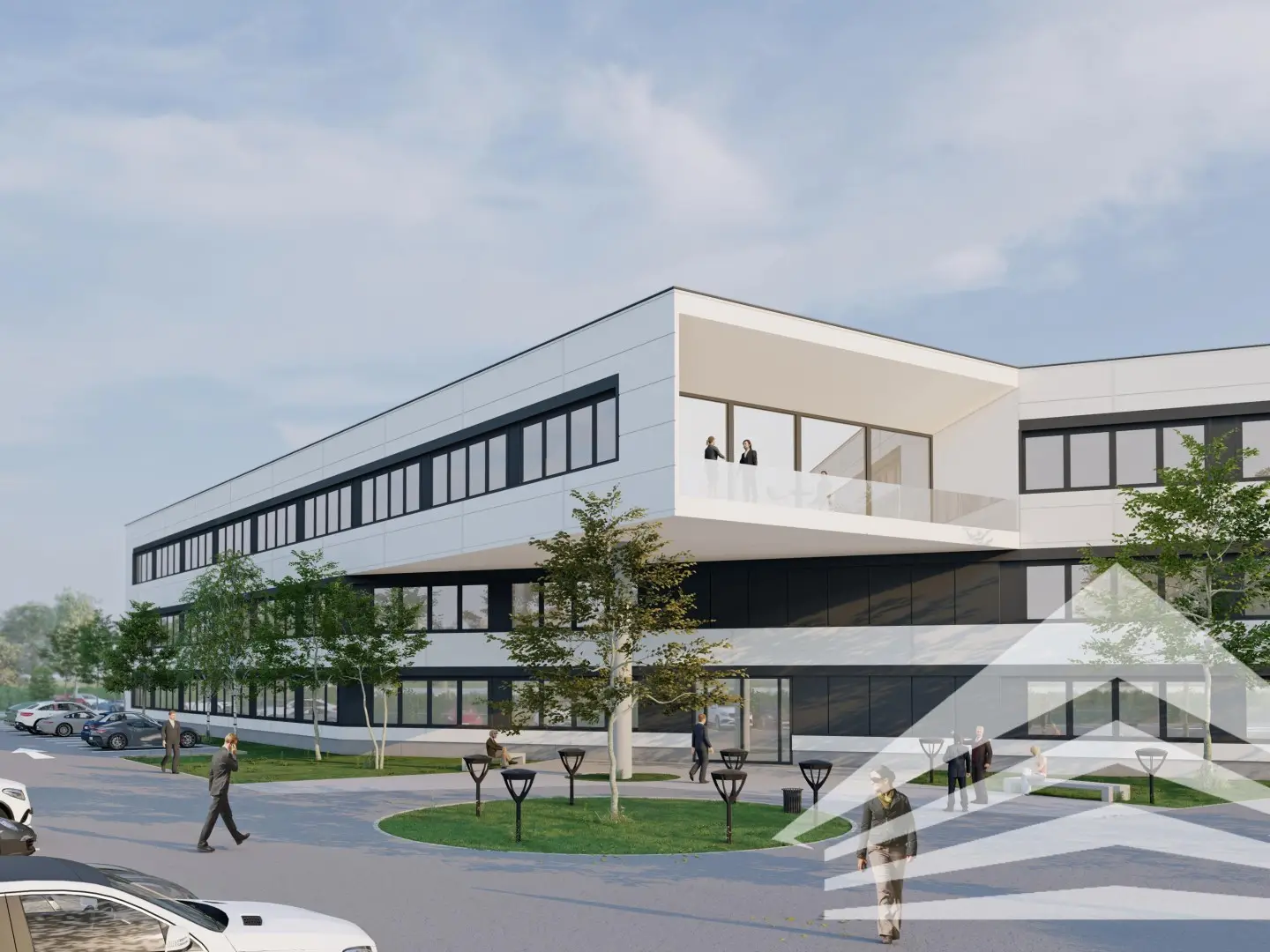 Modern logistics space with office and roof terrace Apartment