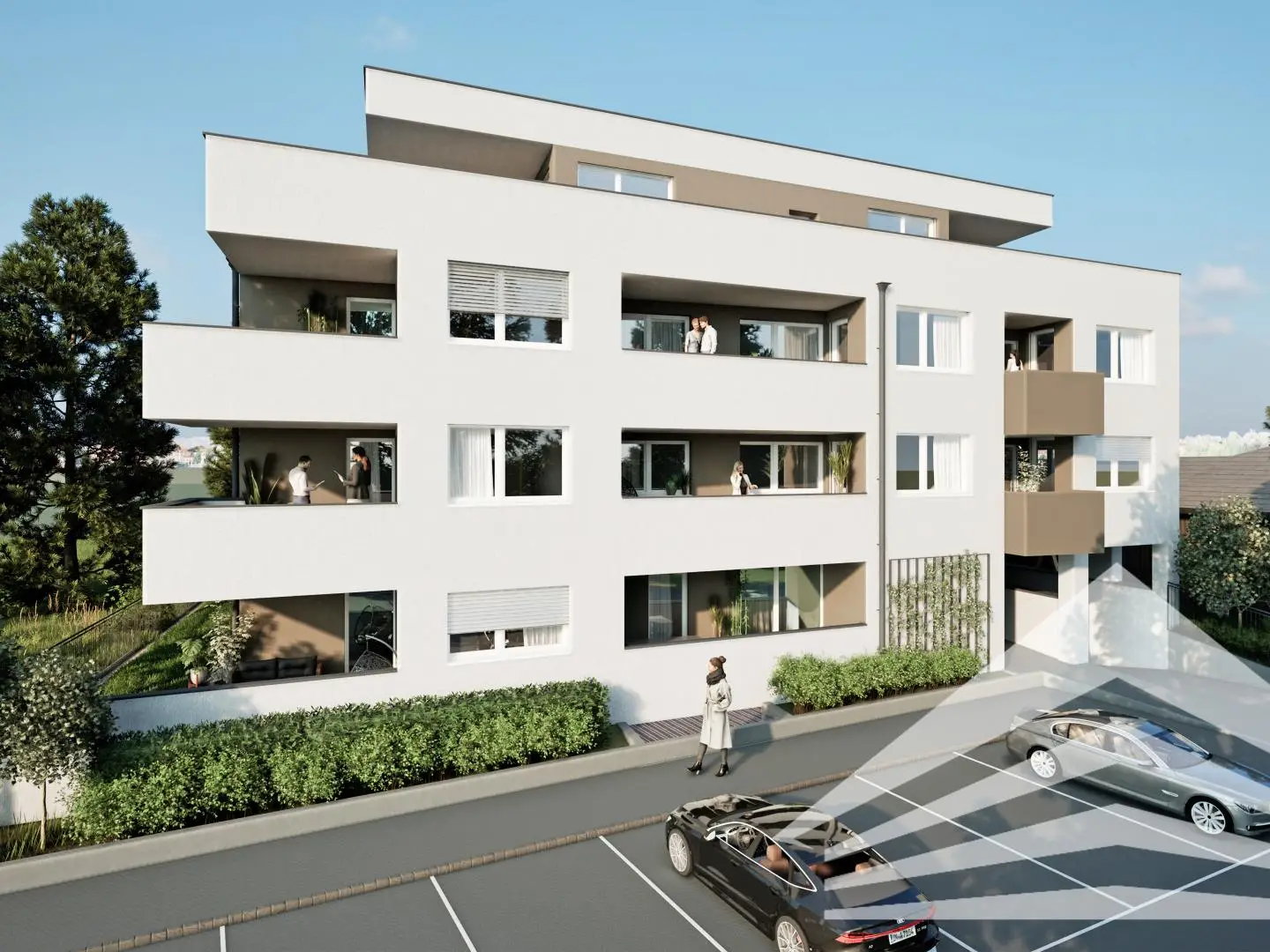 Bright Neubauwohnung with loggia near Stadtplatz