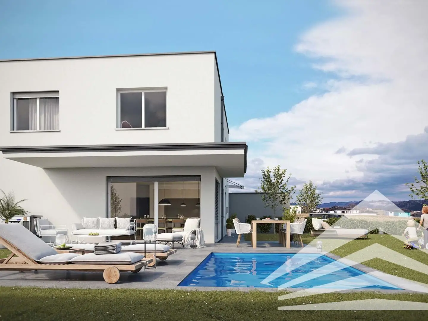 New build family apartment with garden and photovoltaic