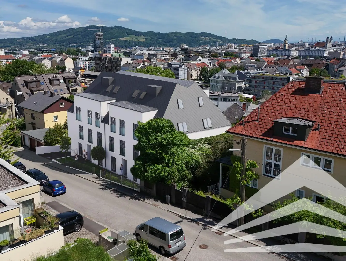 Neubauwohnung mit Garten und Schlossblick