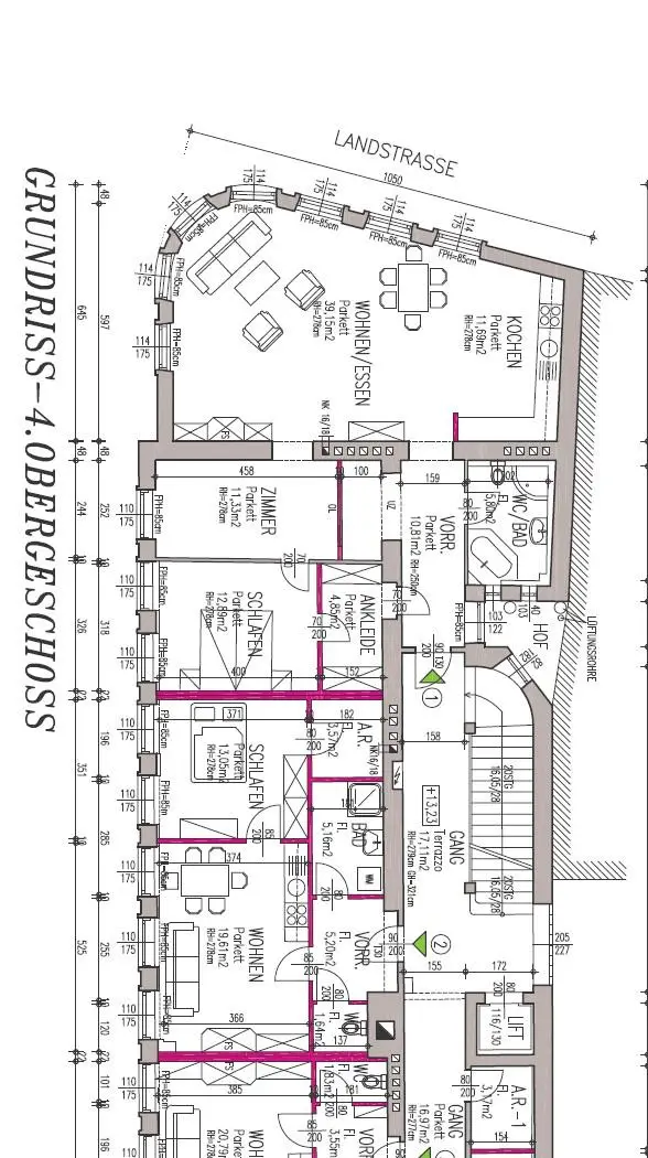 Helle Wohnung gegenüber Schillerpark mit Lift