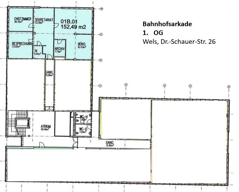 Topbüro in der Bahnhofsarkade zu verkaufen inkl Tiefgaragenplätzen CONNEX GEBÄUDE