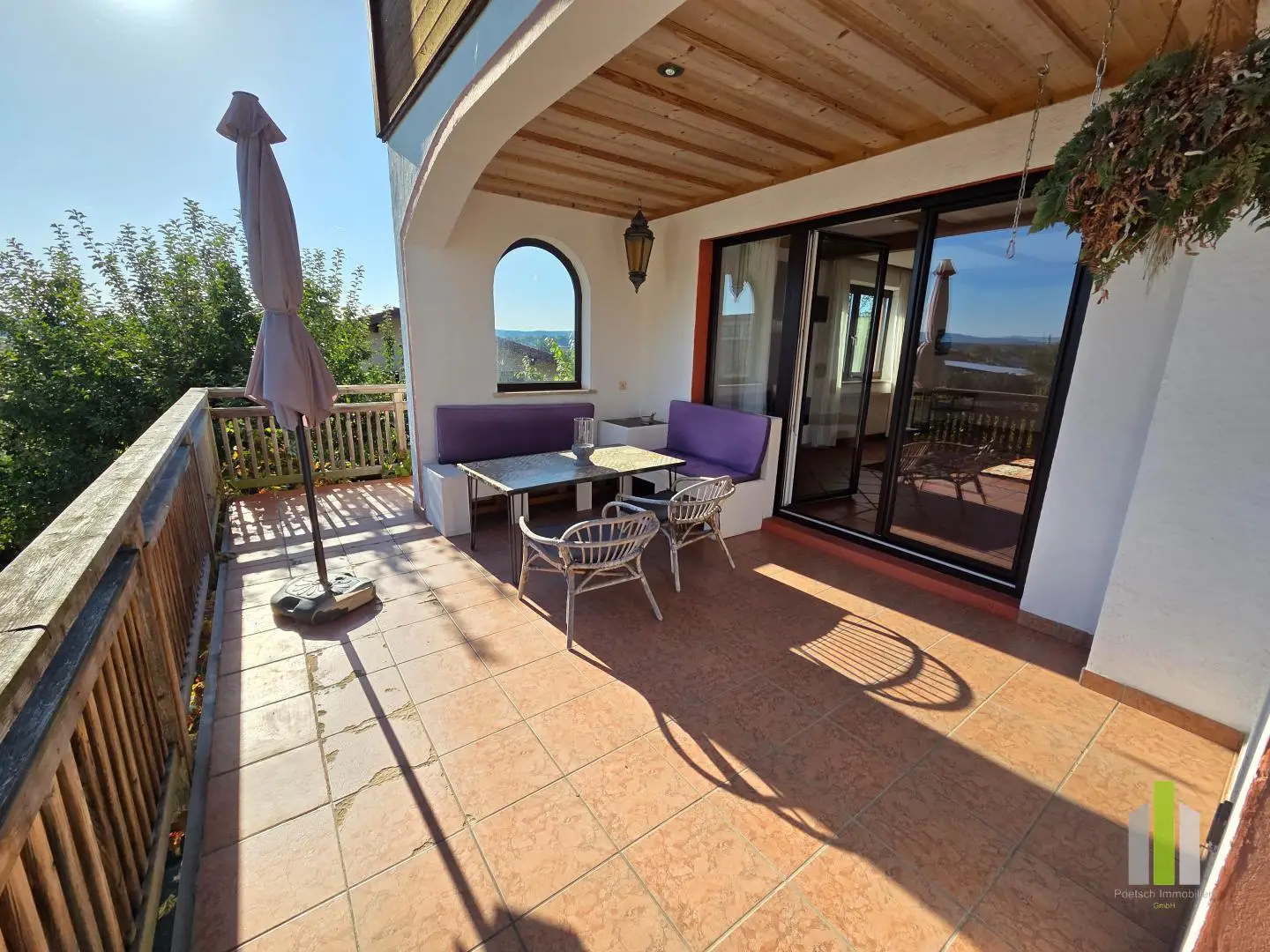 Sunny family apartment with distant and mountain view