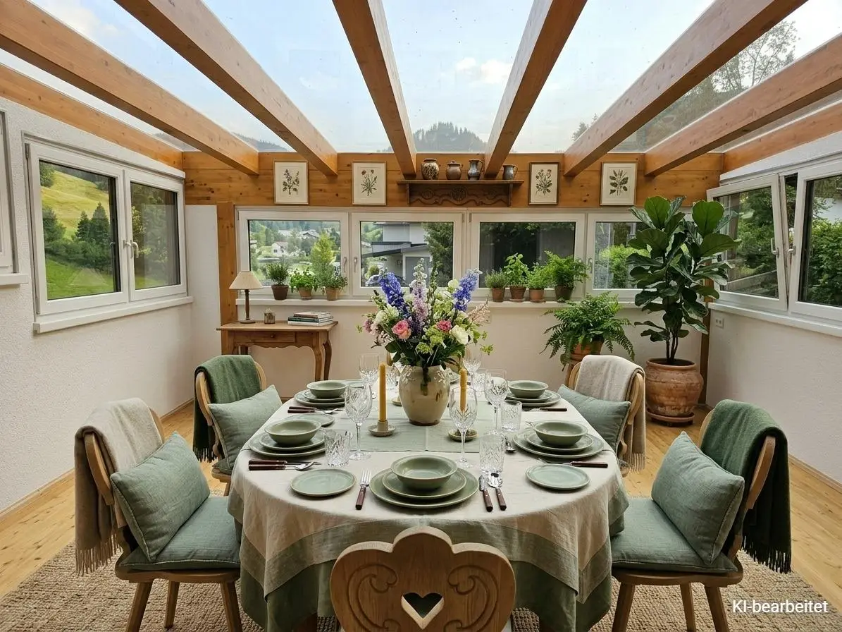 Family apartment with sauna winter garden and mountain view