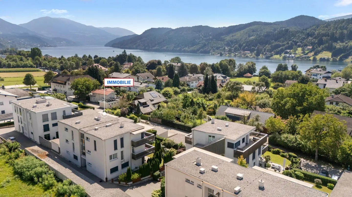 Penthouse with panoramic balcony by Millstätter See