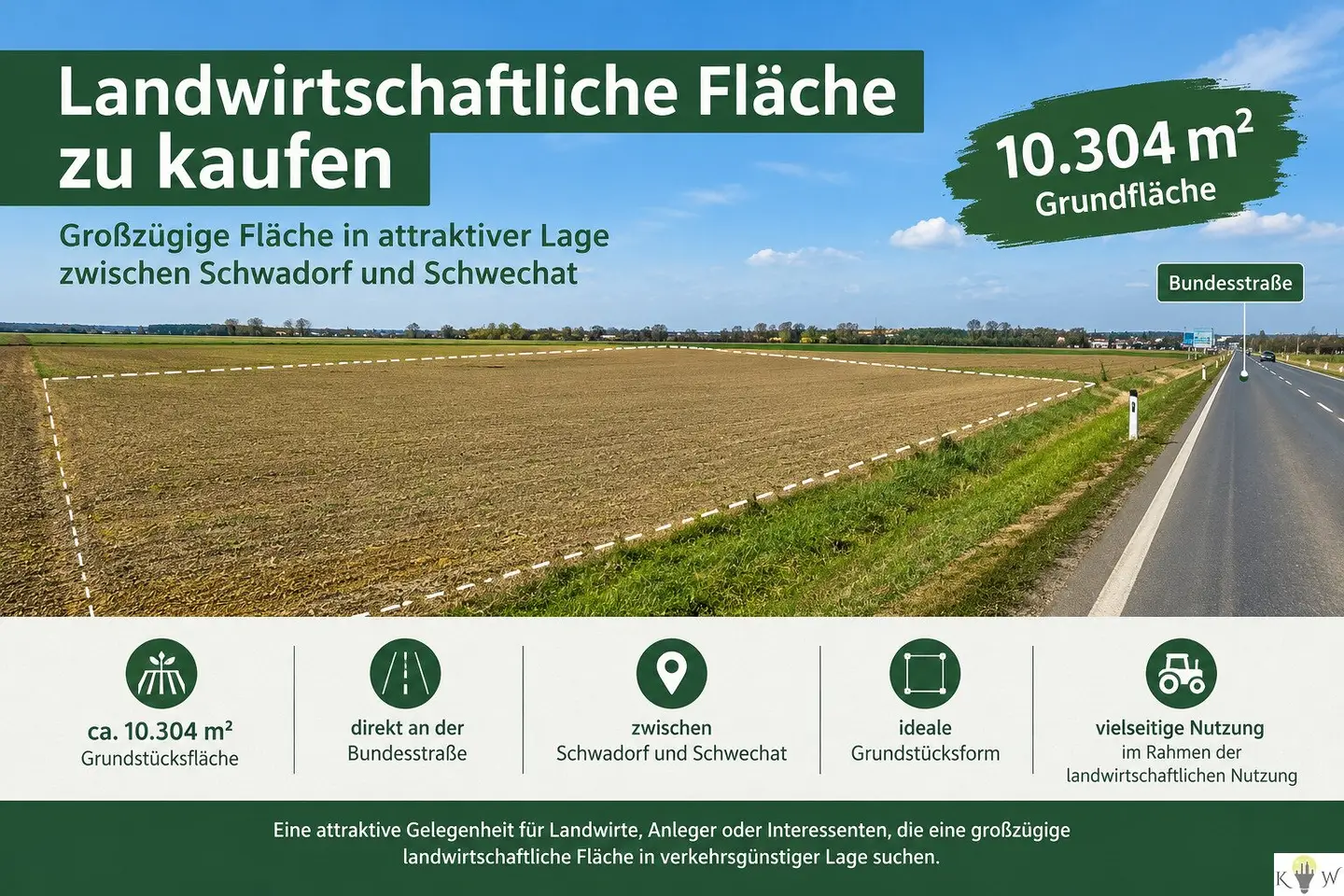 Großzügige landwirtschaftliche Fläche in attraktiver Lage zwischen Schwadorf und Schwechat