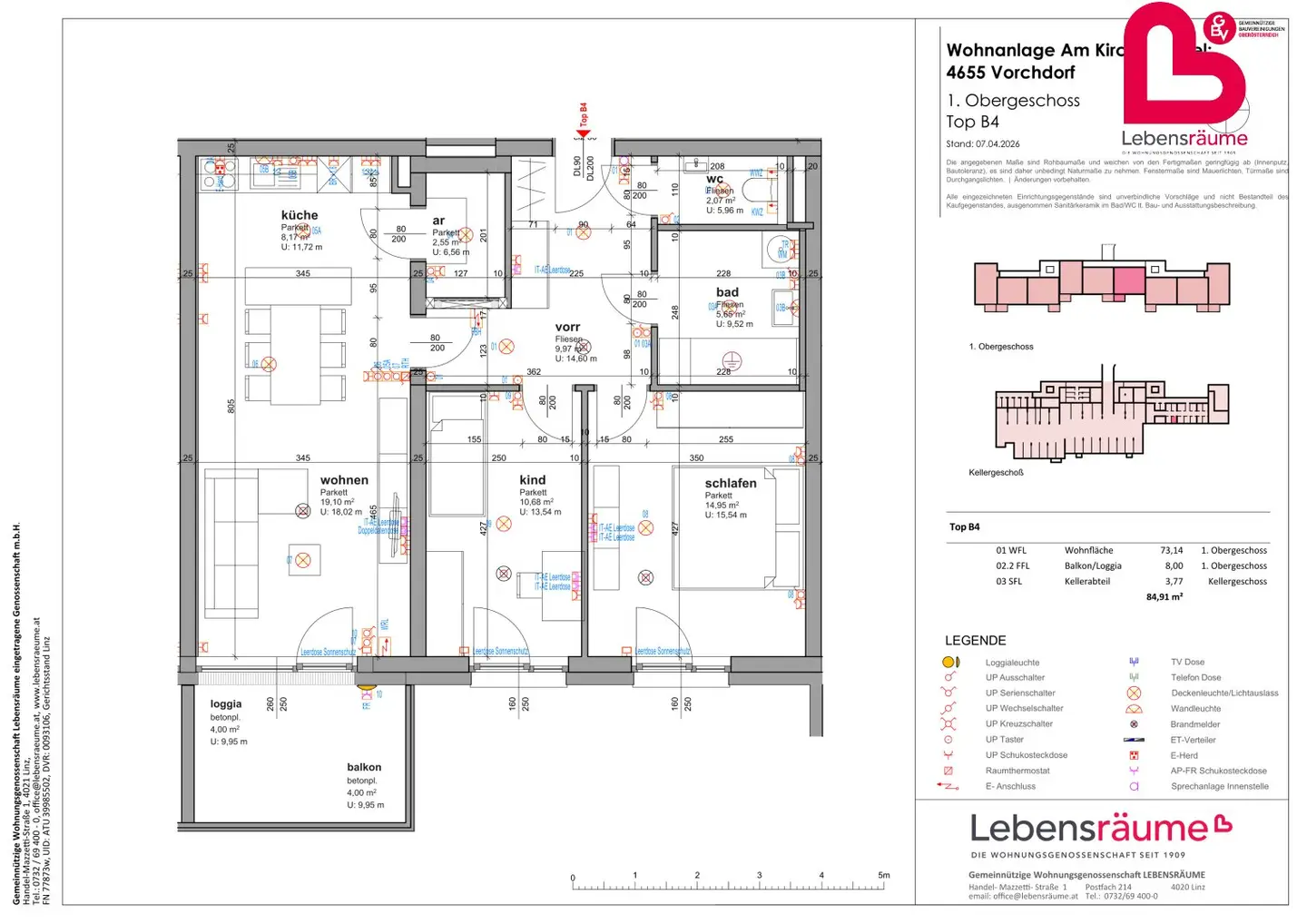VORCHDORF - "Wohnpunkt" 27 subsidised rental apartments Top B.04