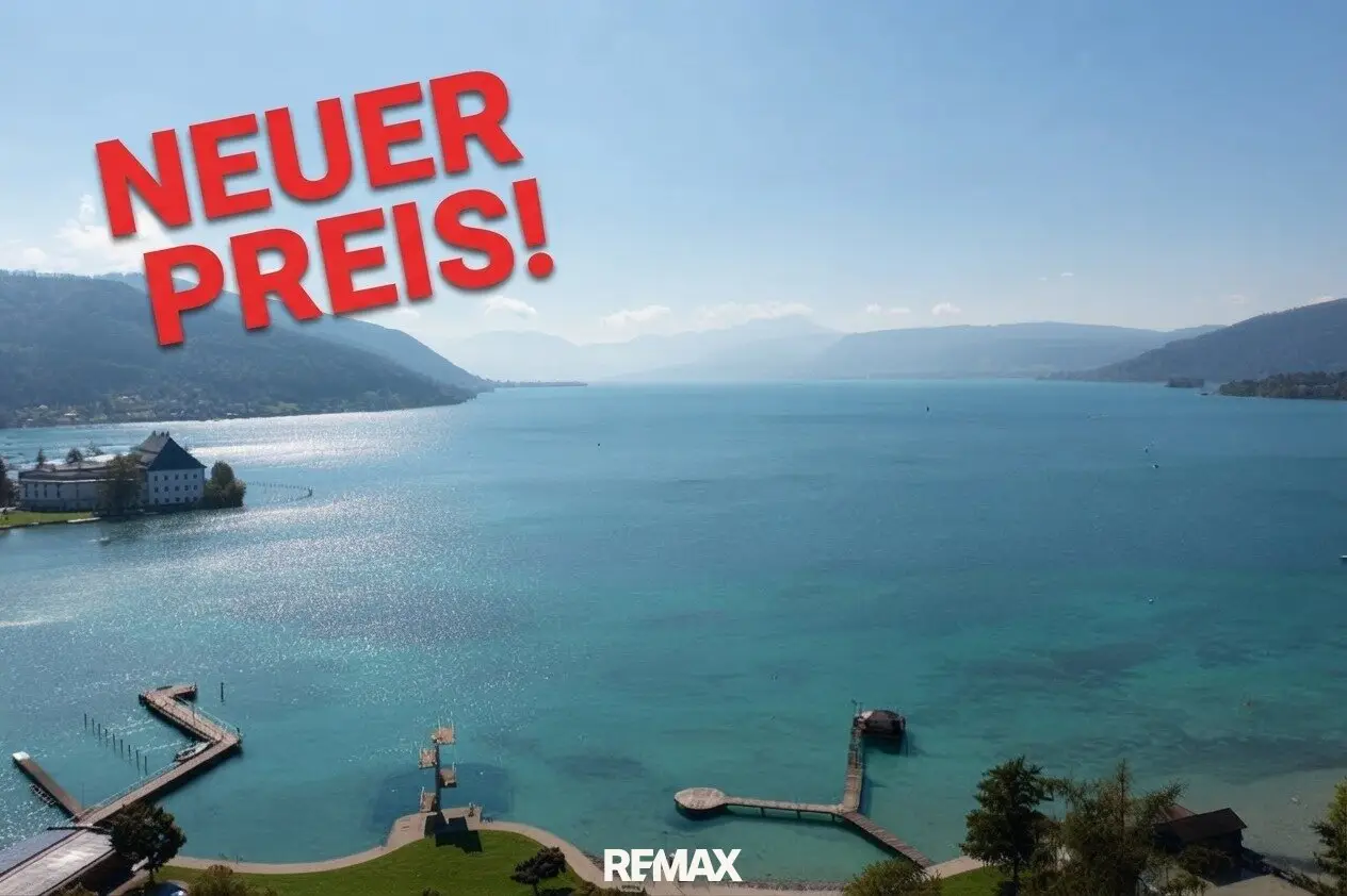 NEUER PREIS! Wenn ich den See seh, brauch ich kein Meer mehr! Panoramatischer Seeblick auf den Attersee.