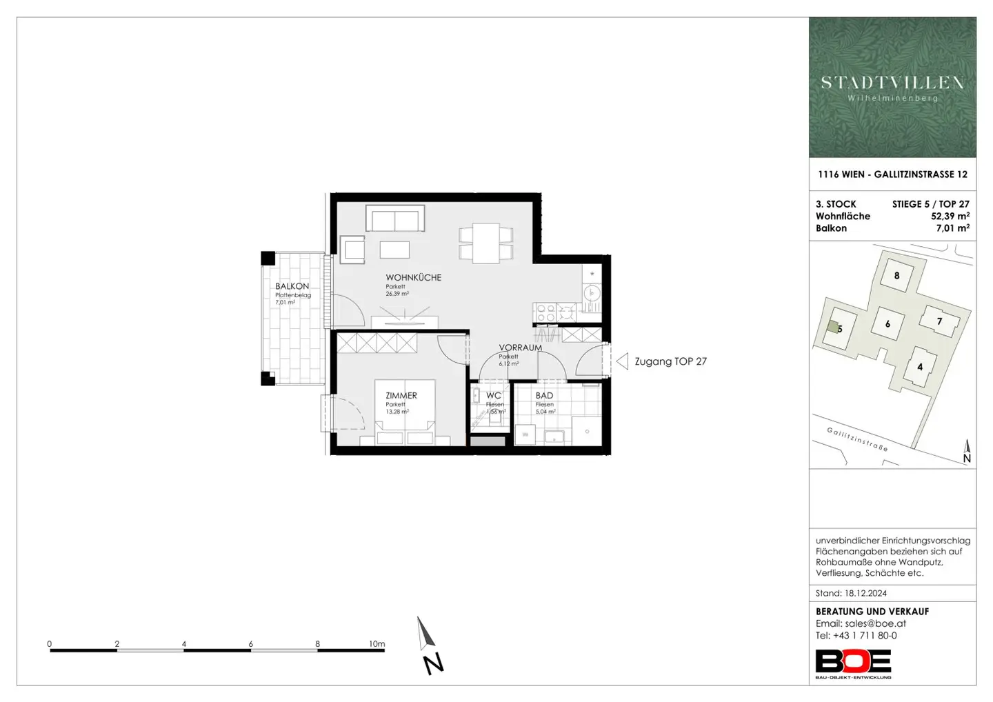 Cozy 2-room attic apartment with sunny balcony and good layout STADTVILLEN WILHELMINENBERG