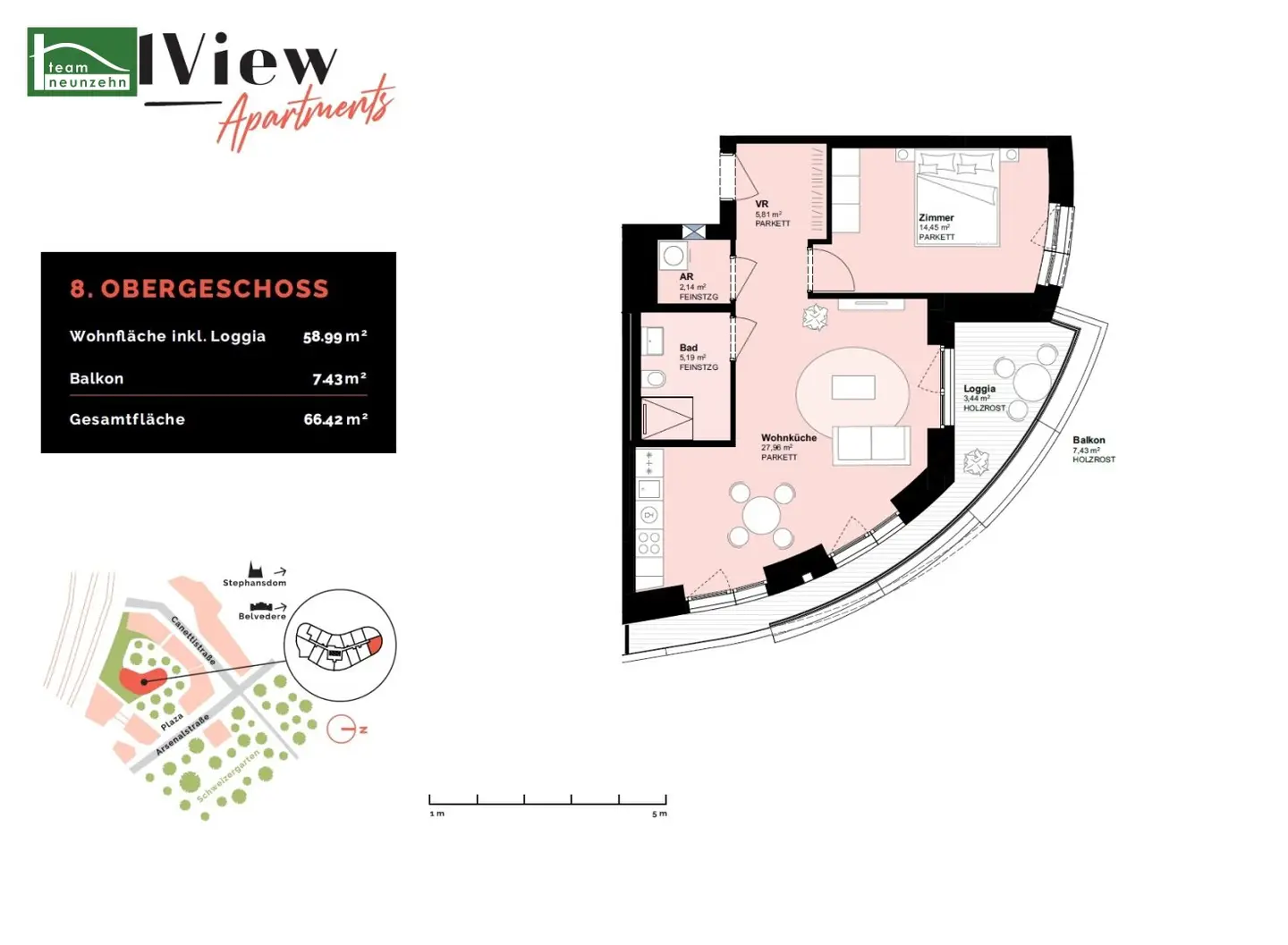 Urban living with class – exclusive new apartment near Vienna Central Station available from 01.11.