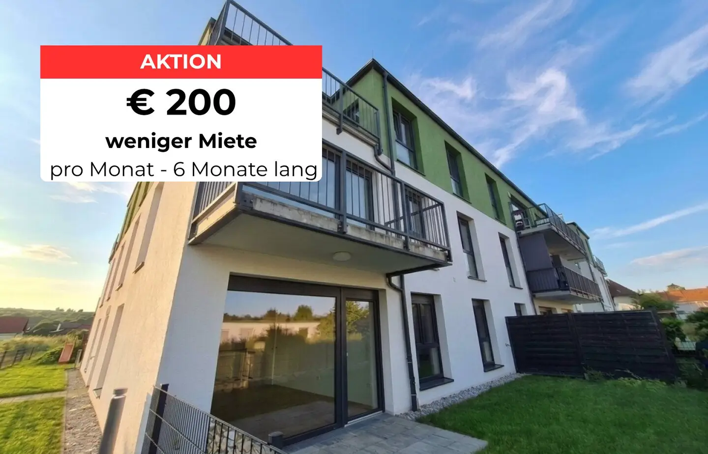 New building: Particularly attractive 3-room apartment with balcony