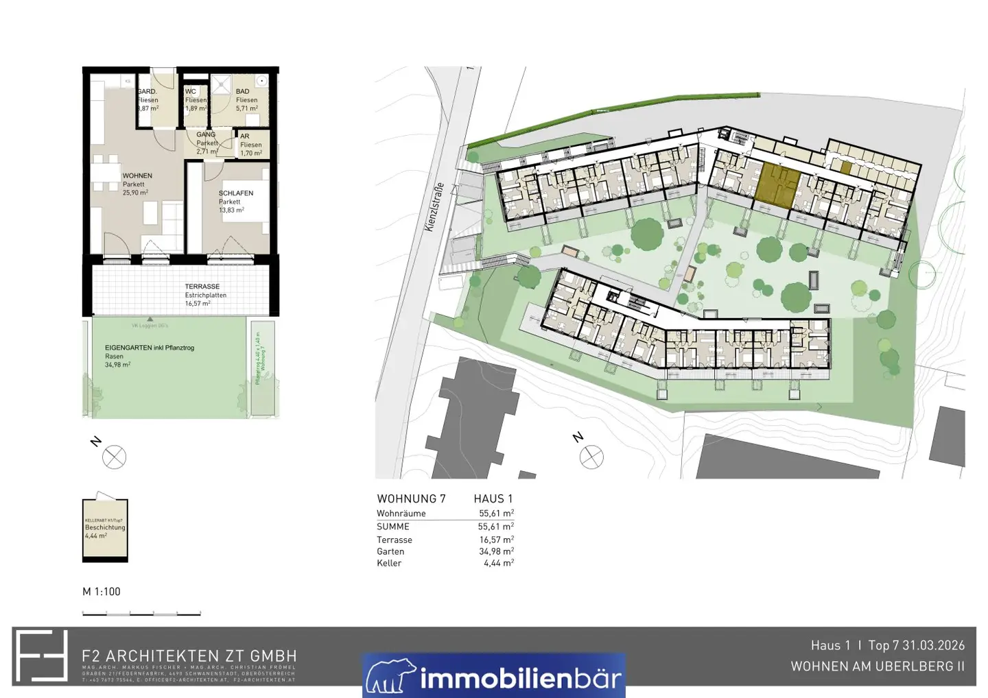 Baustelle jetzt besichtigen - Wohnen am Uberlberg - Neubau- Gartenwohnung in Bestlage in Bad Schallerbach Top 7