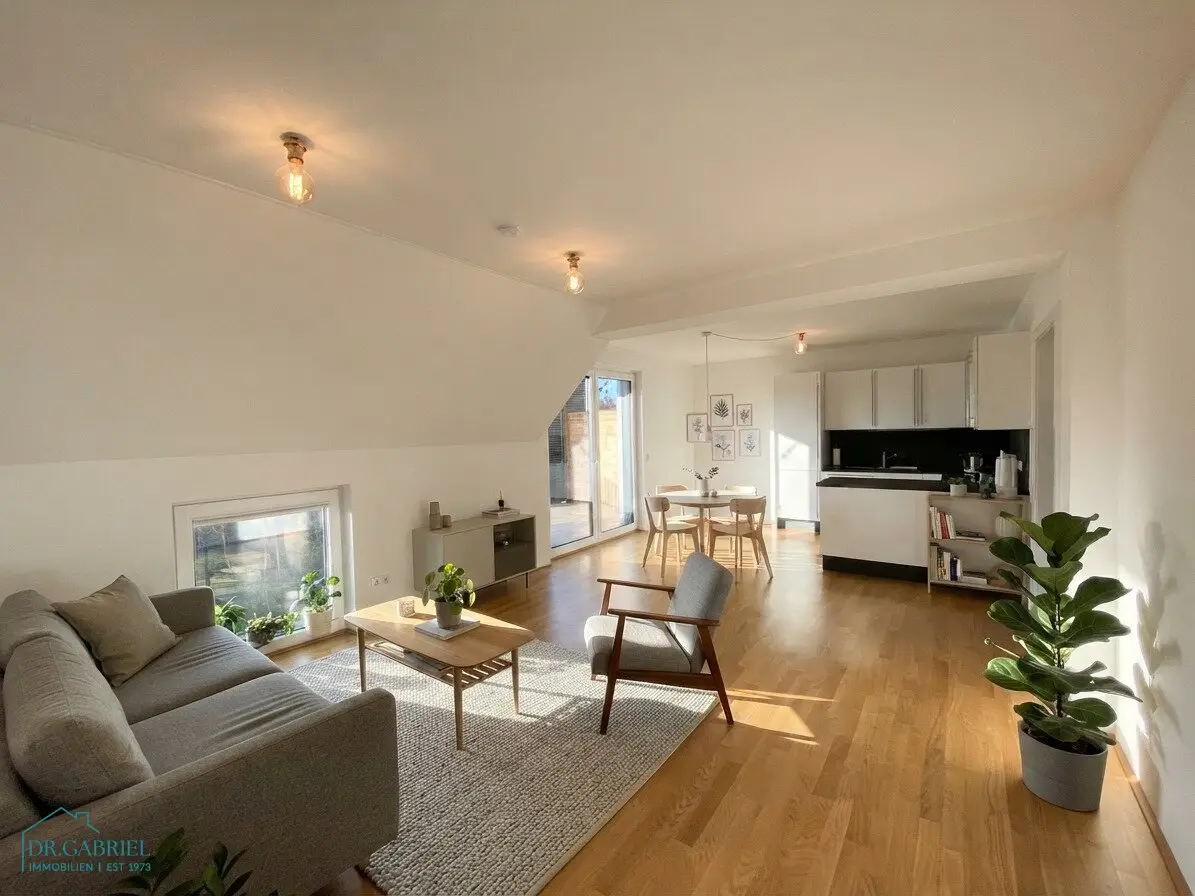 Modern terrace apartment with green view