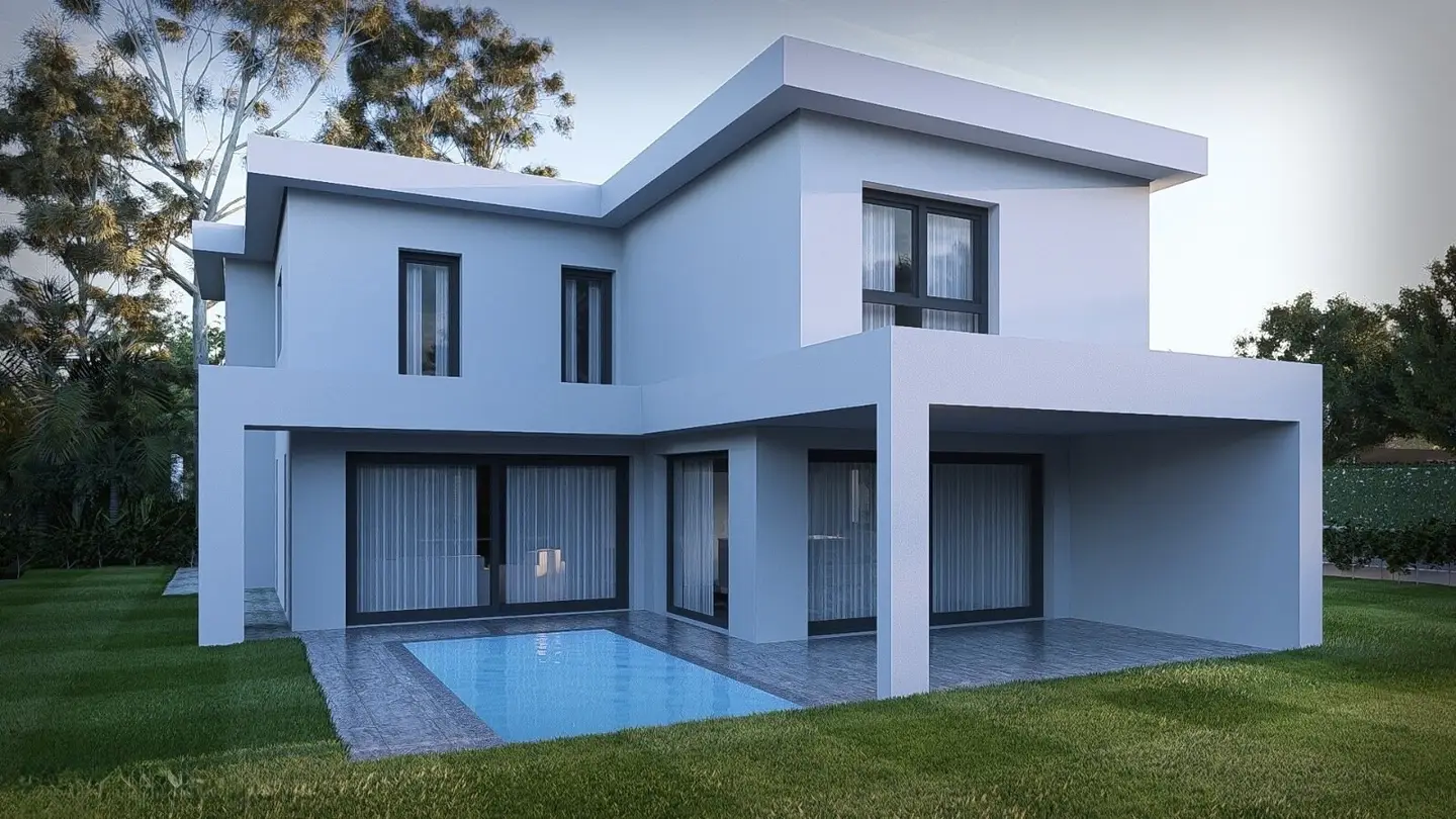 High-quality new build with pool and generous outdoor area