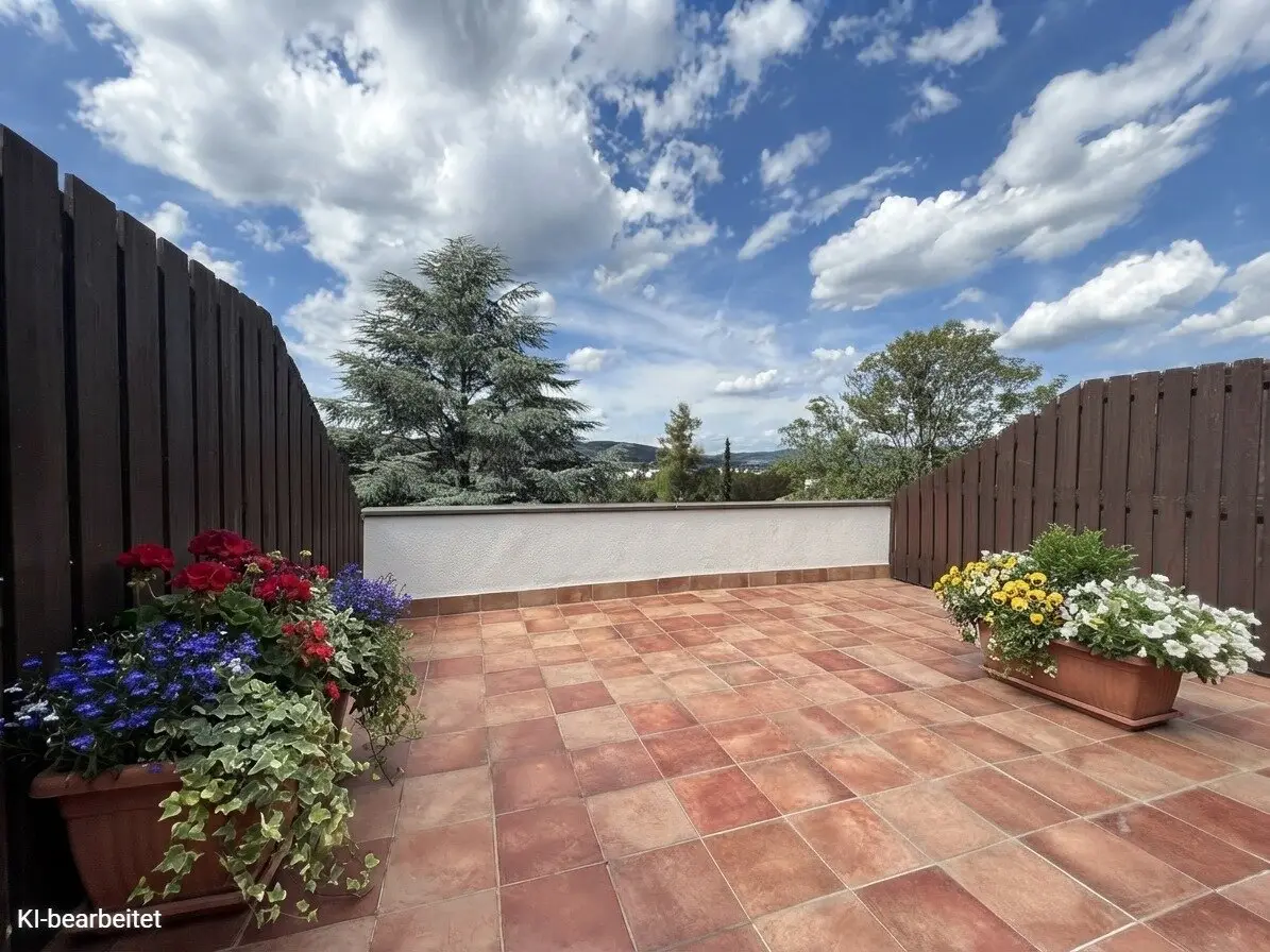 Charming terraced house with roof terrace and garden