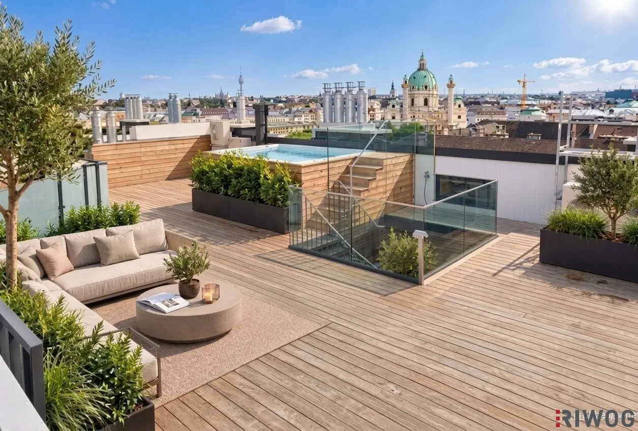 Ring-Penthouse mit Traumblick, Pool und Sauna | 1.Min zur Oper und Kärntnerstr. | 2.Min zum Burggarten