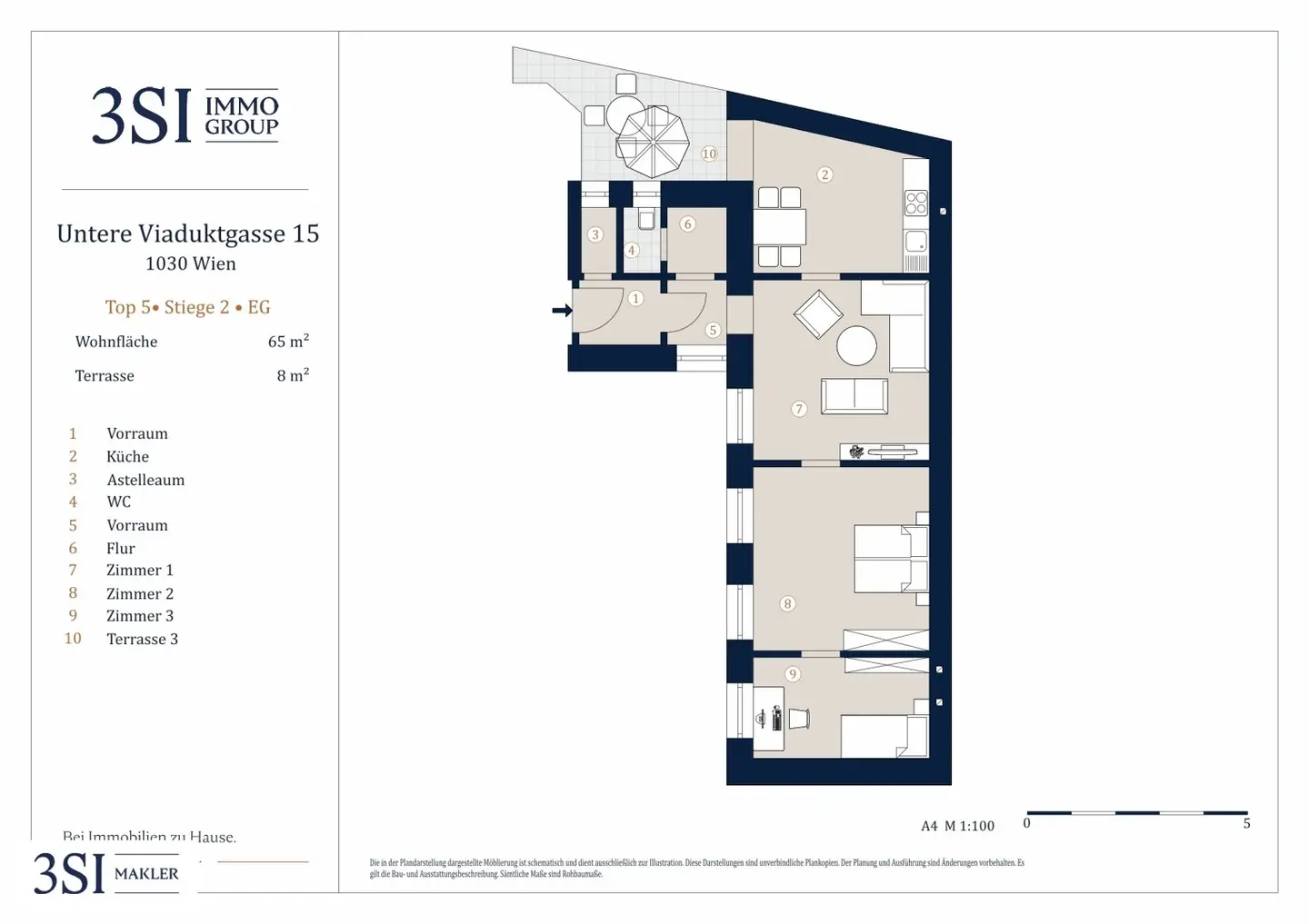 Charming 3-room period apartment in a beautiful building and in top location