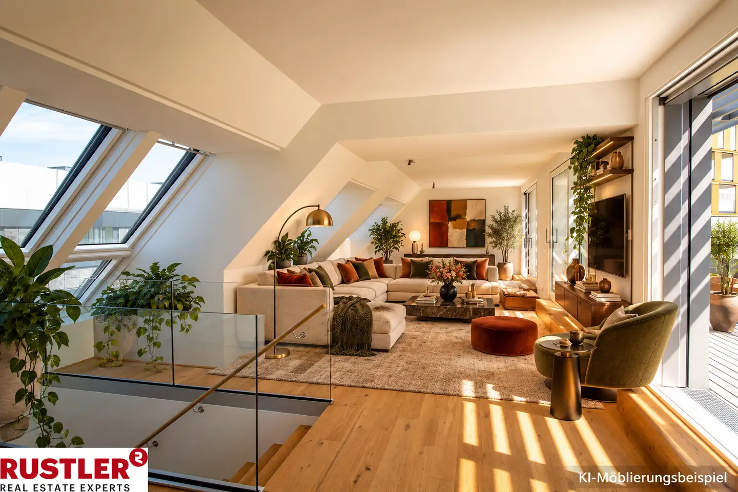 Maisonettewohnung with large terrace and city view