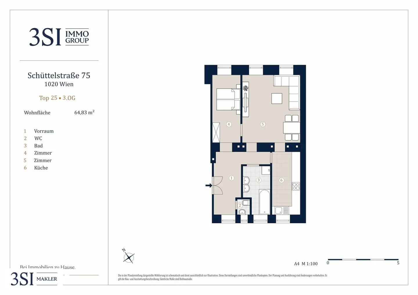 Großzügige 2-Zimmer-Altbauwohnung mit Potenzial in Top-Lage des 2. Bezirks