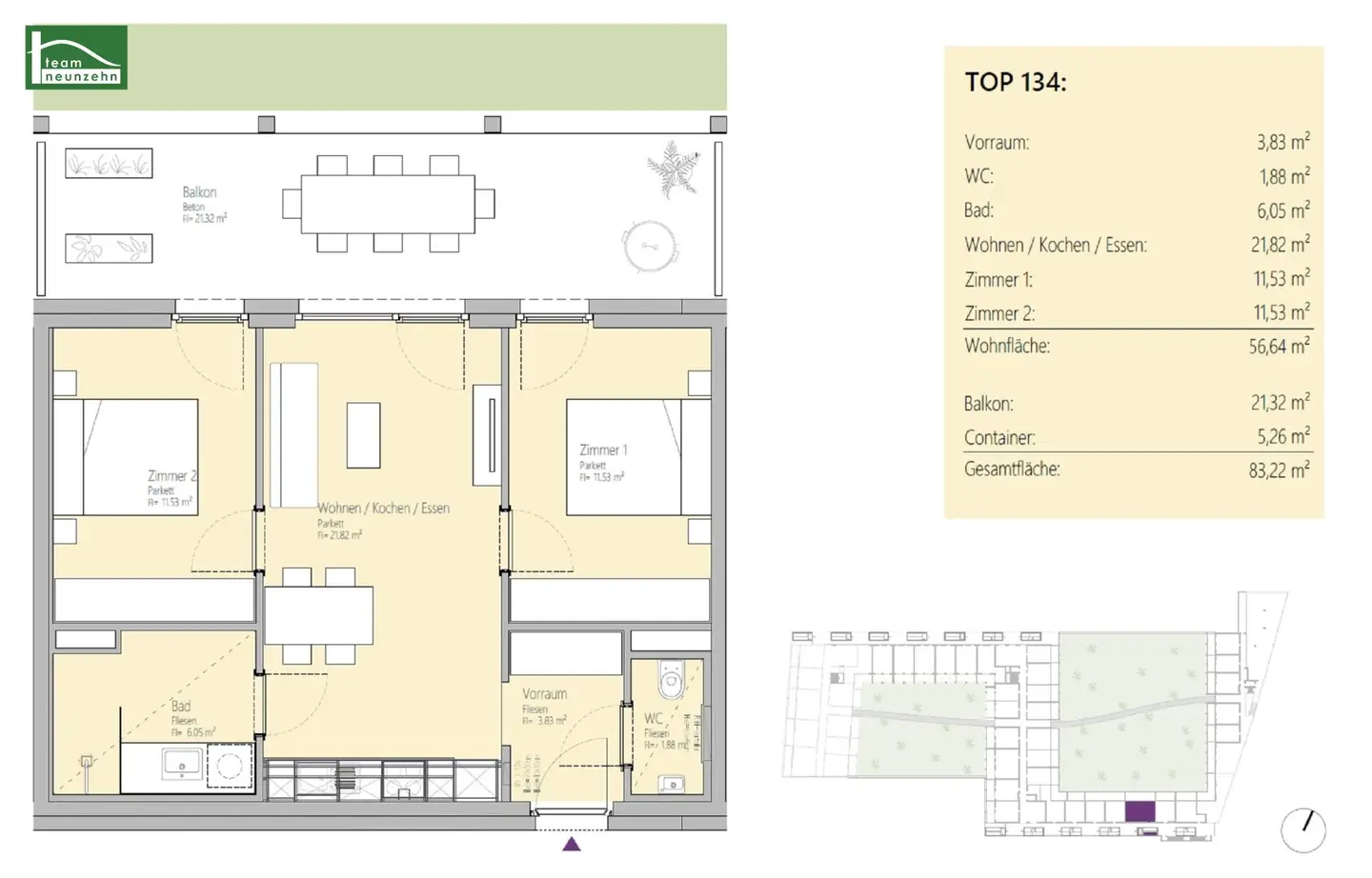 Urban living comfort in Waagner-Biro-Straße – Modern 3-room apartment with balcony