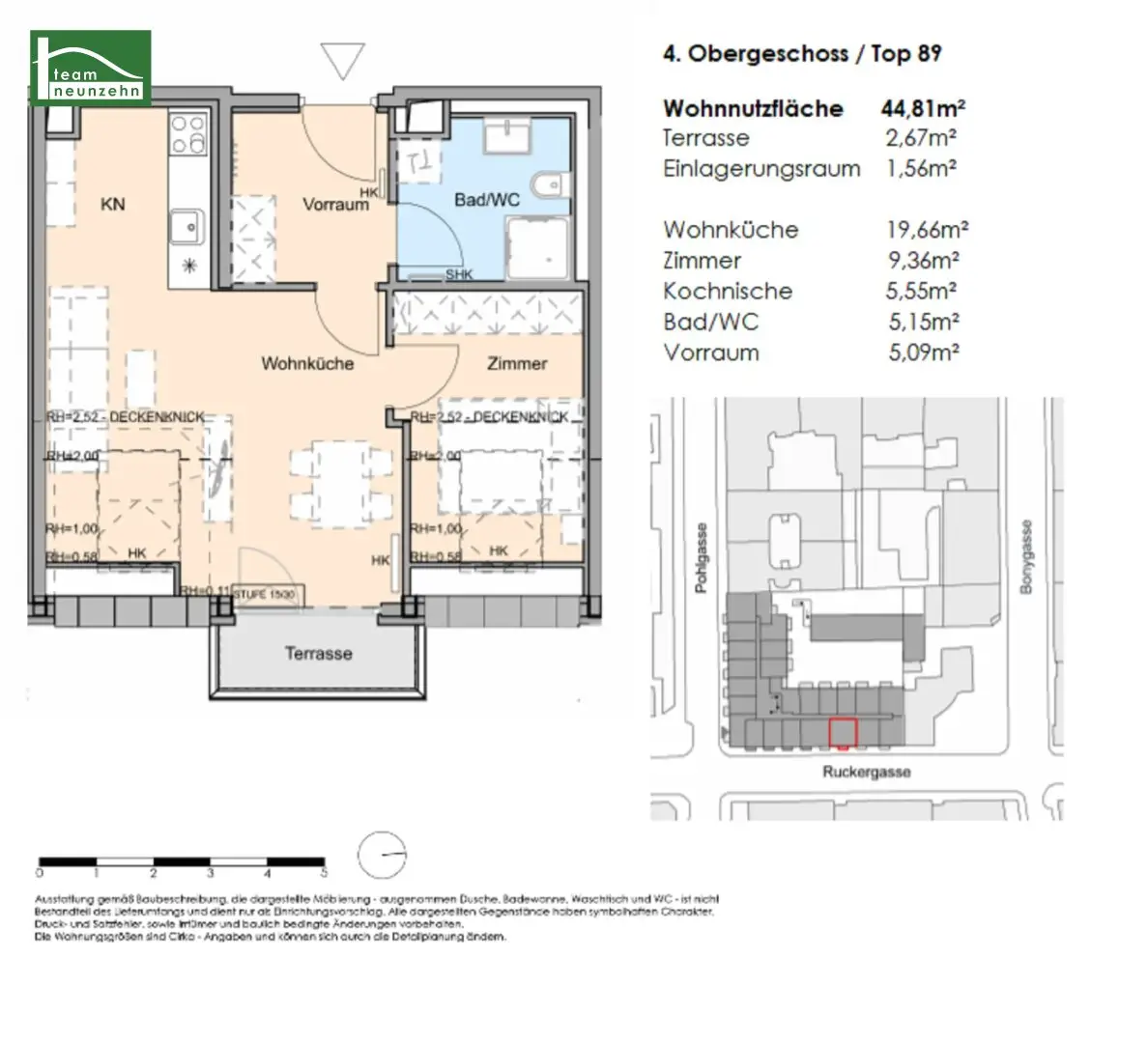 Wonderful 2-room apartment in great location - fitted kitchen included - available from 15.10.2026