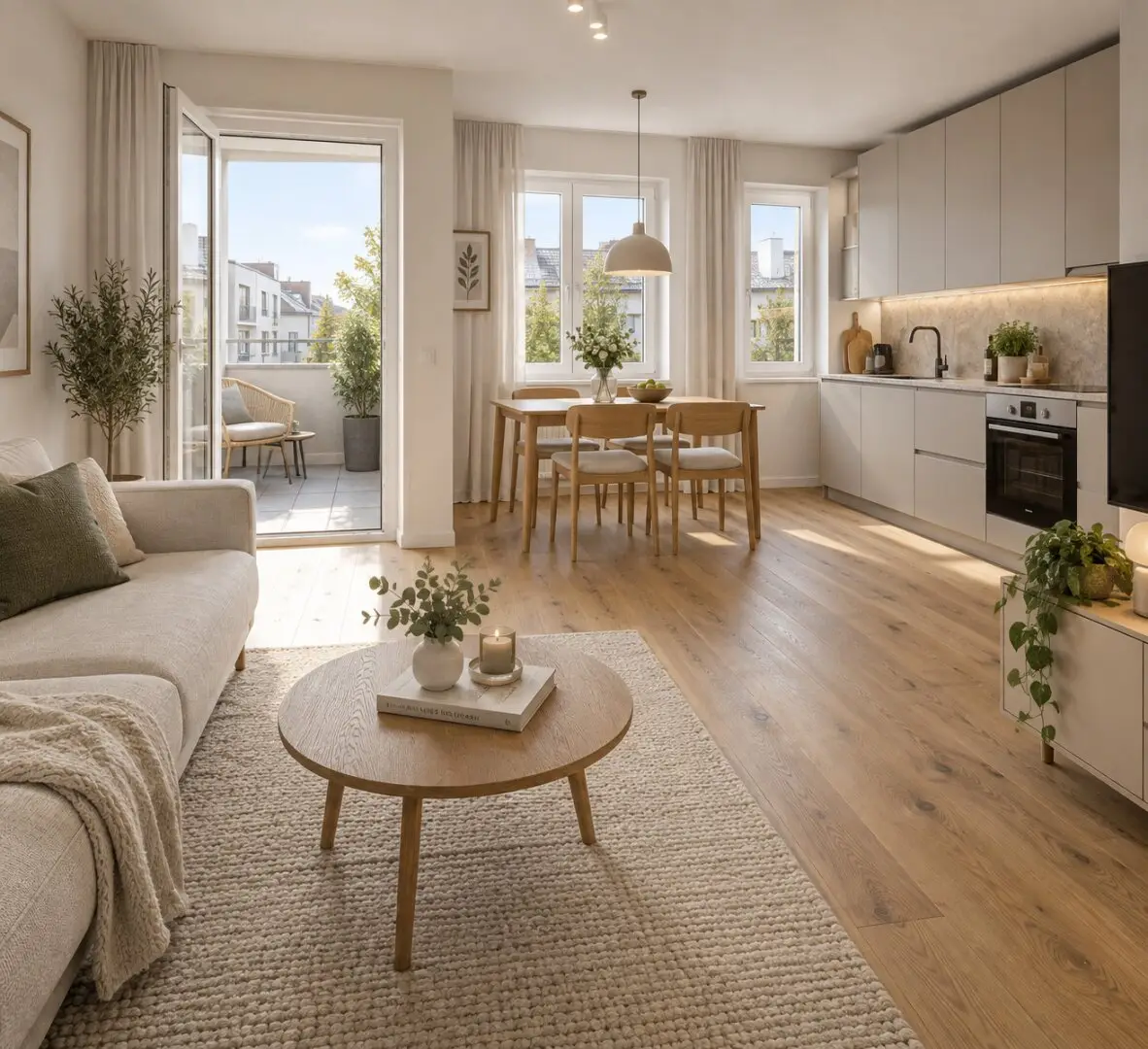 Exclusive urban living with loggia and balcony
