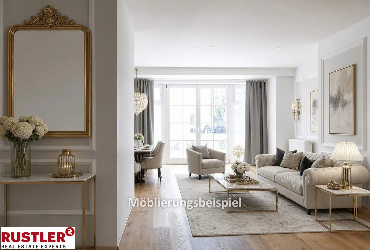Erdgeschosswohnung in historic villa with terrace