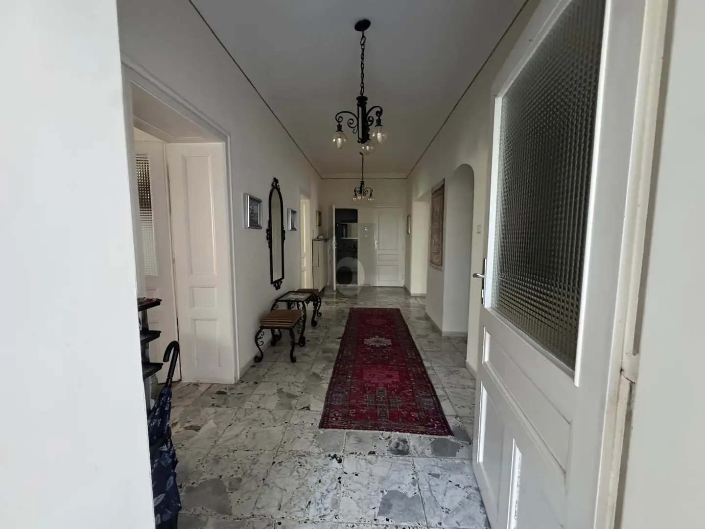 Family apartment in park like garden with indoor pool